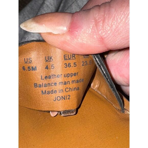 Franco Sarto Joni 2 Black Slingback platform Sandals Size 6.5 Cork Wedge - Picture 8 of 8